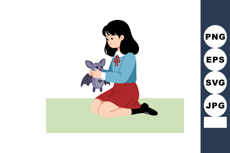 Cute Bat Clipart Image 8