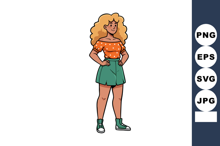 Curly Hair Clipart Image 20