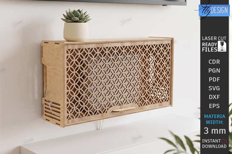 Decorative Wi-Fi Router Hiding Box Laser Cut | Home Decor