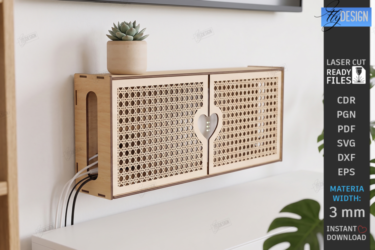 Decorative Wi-Fi Router Hiding Box Laser Cut | Home Decor