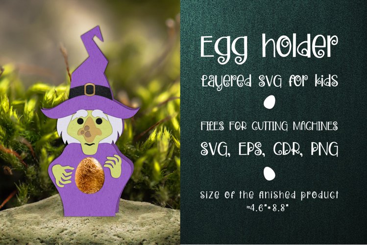 Wicked Witch Halloween Egg Holder Template for cutting machines