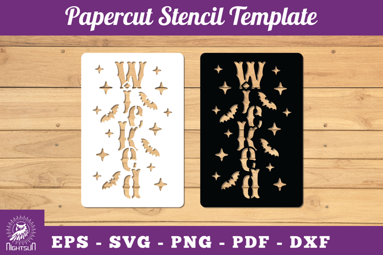 Wicket Papercut Stencil SVG