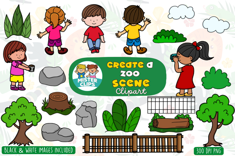Create a Zoo Scene Clip Art