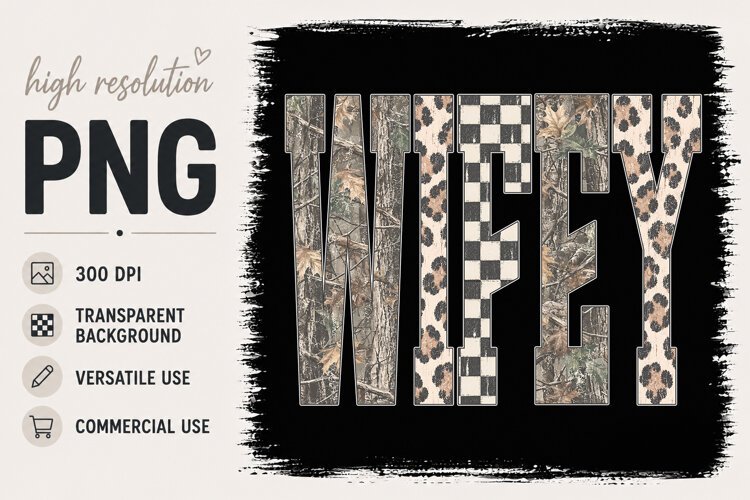 Wifey Sublimation Design example image 1