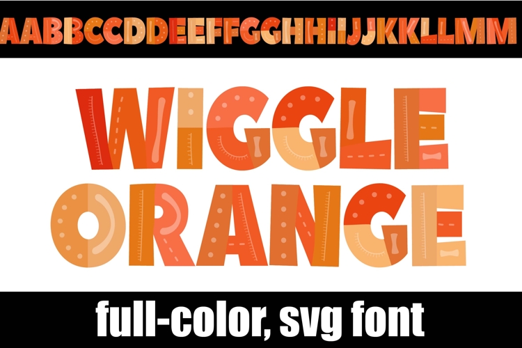 Wiggle-Orange Color Font