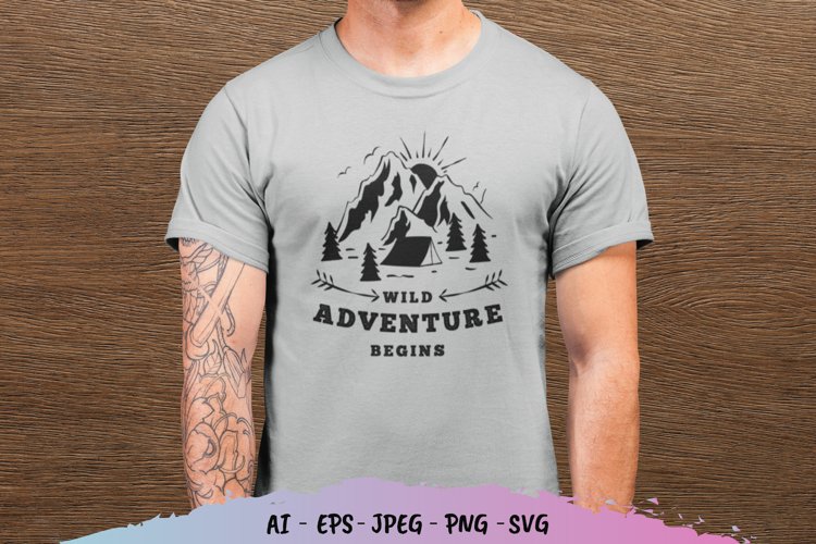 Wild Adventure Begins For T-Shirt example image 1