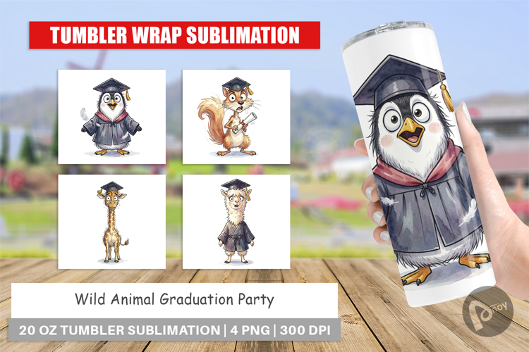 Wild Animal Graduation Party Tumbler