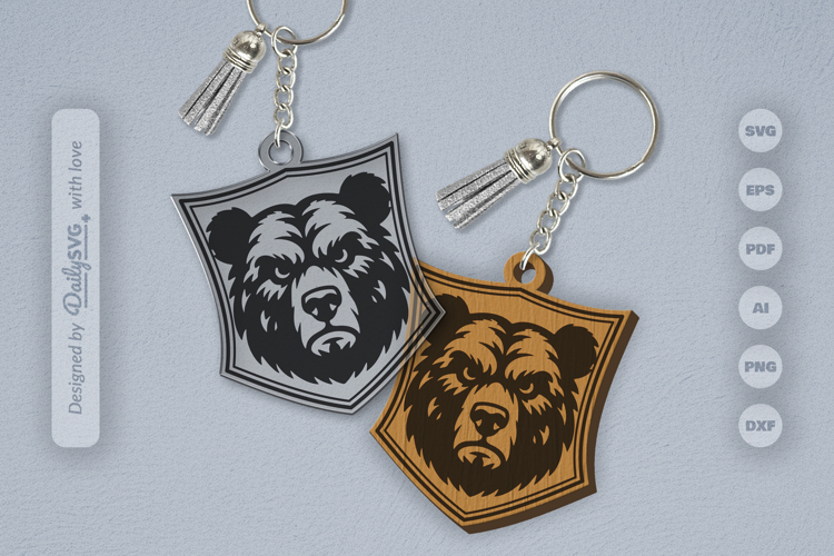 Wild Animal Keychain Laser Cut SVG