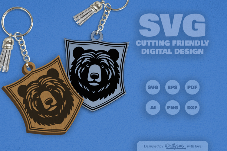 Wild Animal Keychain Laser Cut SVG