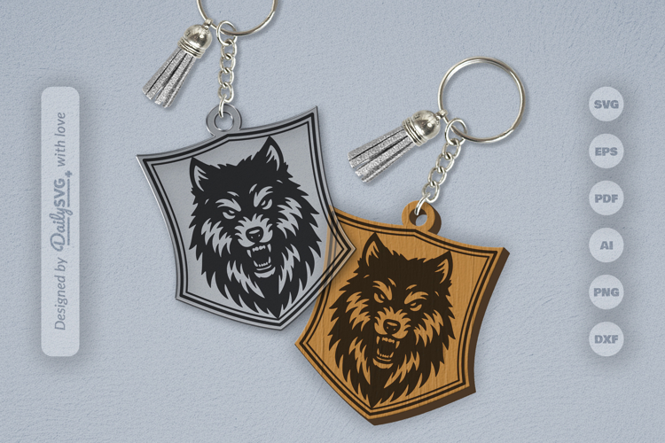 Wild Animal Keychain Laser Cut SVG