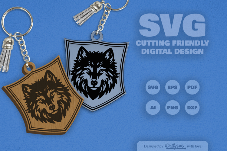 Wild Animal Keychain Laser Cut SVG
