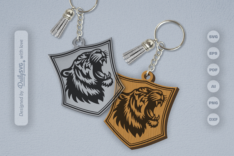 Wild Animal Keychain Laser Cut SVG