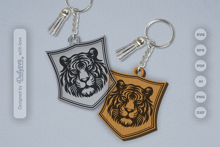 Wild Animal Keychain Laser Cut SVG