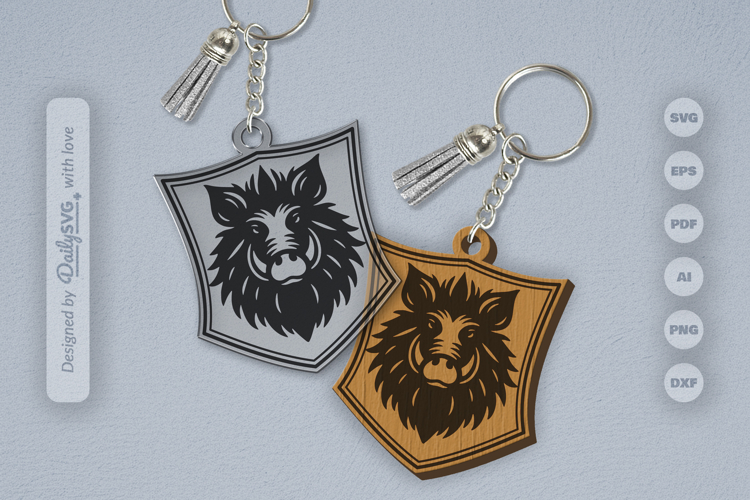 Wild Animal Keychain Laser Cut SVG