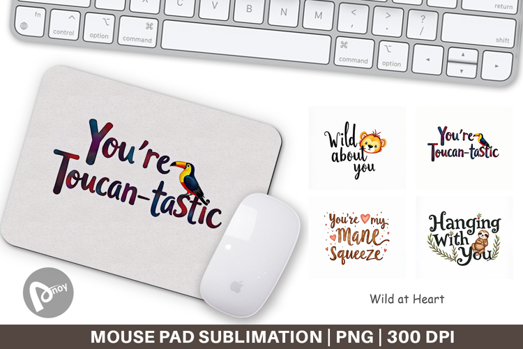 Wild at Heart Valentine Mouse Pad