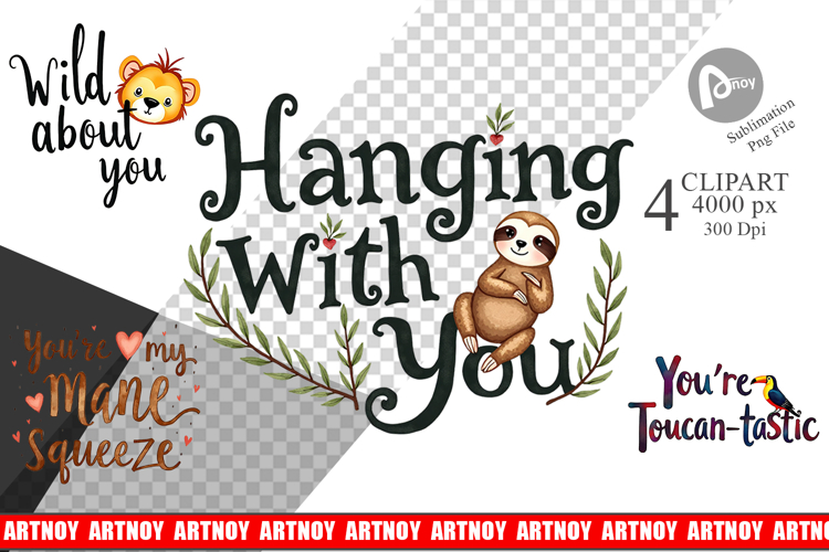 Wild at Heart Valentine Clipart