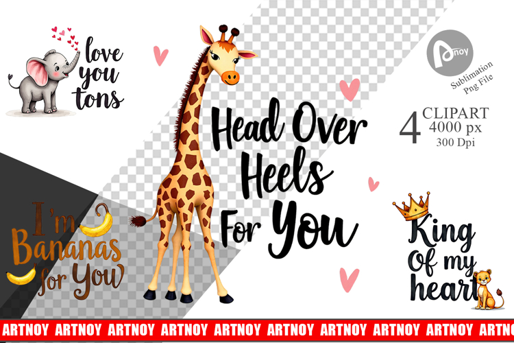 Wild at Heart Valentine Clipart