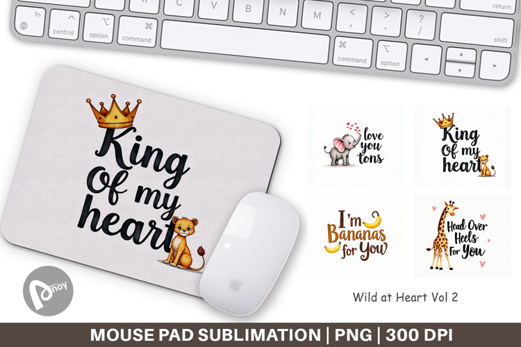Wild at Heart Valentine Mouse Pad