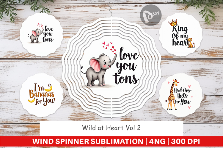 Wild at Heart Valentine Wind Spinner