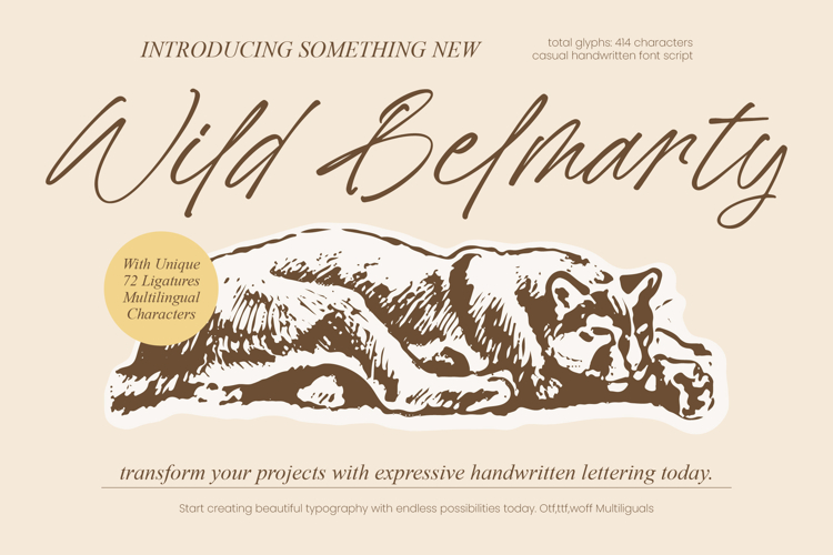 Wild Belmarty - Casual Handwritten Font