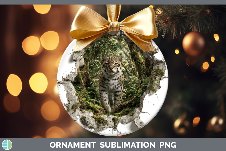 Andean Mountain Cat Wild Cats 3D Hole Ornament Sublimation D