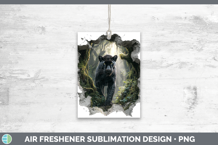 Black Panther Wild Cats 3D Hole Air Freshener Sublimation De