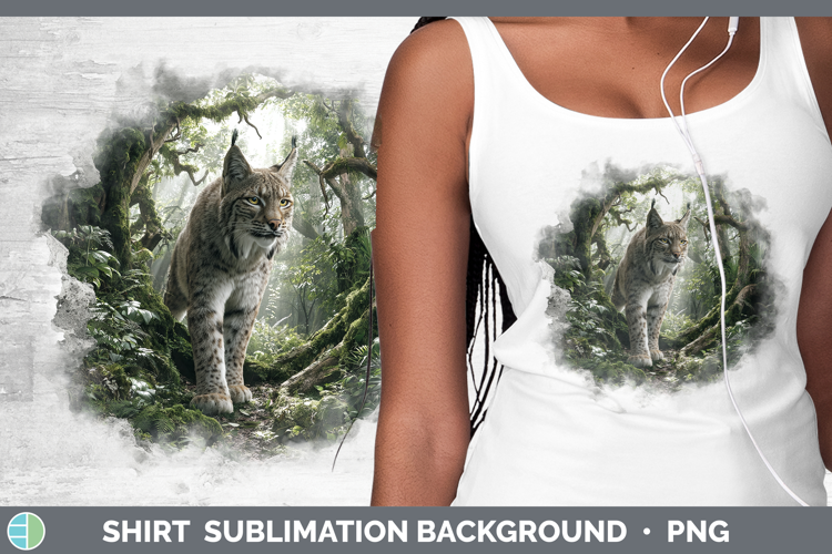 Bobcat Wild Cats 3D Hole Shirt Sublimation Design