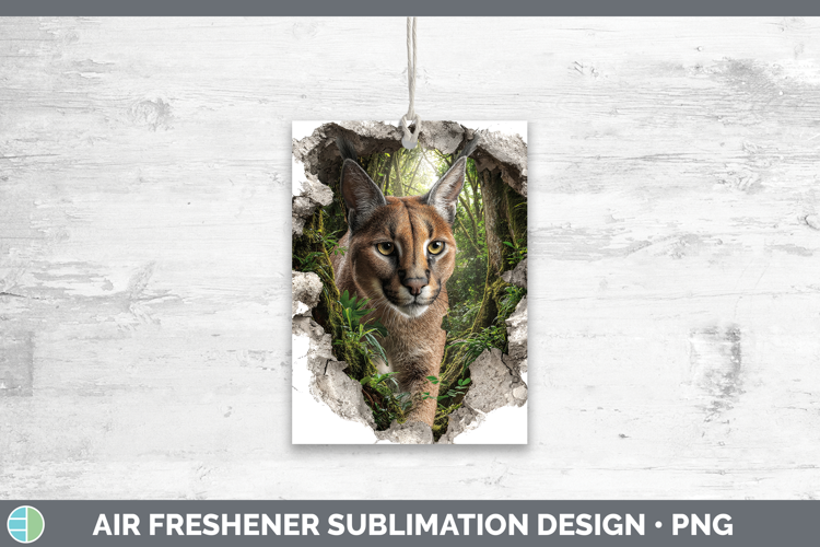 Caracal Wild Cats 3D Hole Air Freshener Sublimation Design