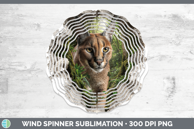 Caracal Wild Cats 3D Hole Wind Spinner Sublimation Design