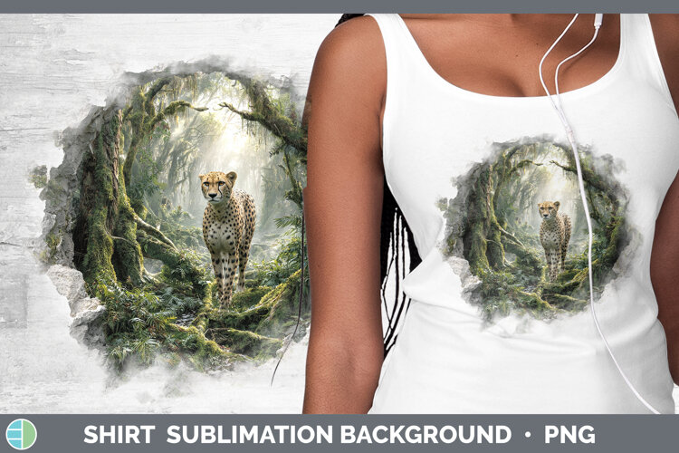GorgeousWild Cats 3D Hole Shirt design.