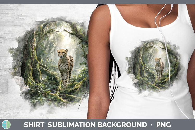 Cheetah Wild Cats 3D Hole Shirt Sublimation Design