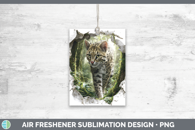 Geoffroys Cat Wild Cats 3D Hole Air Freshener Sublimation De
