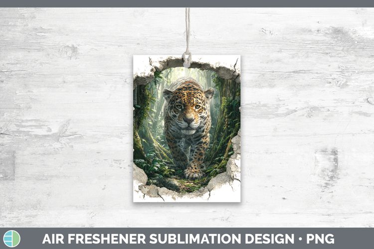 Jaguar Wild Cats 3D Hole Air Freshener Sublimation Design