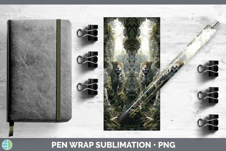 GorgeousWild Cats 3D Hole Pen Wrap design.