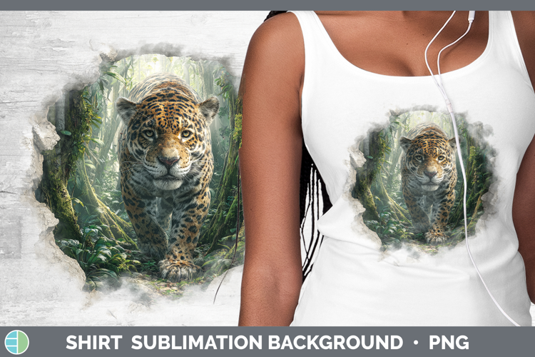 Jaguar Wild Cats 3D Hole Shirt Sublimation Design