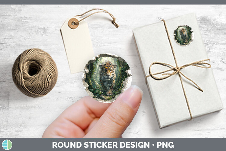 GorgeousWild Cats 3D Hole Stickers design.