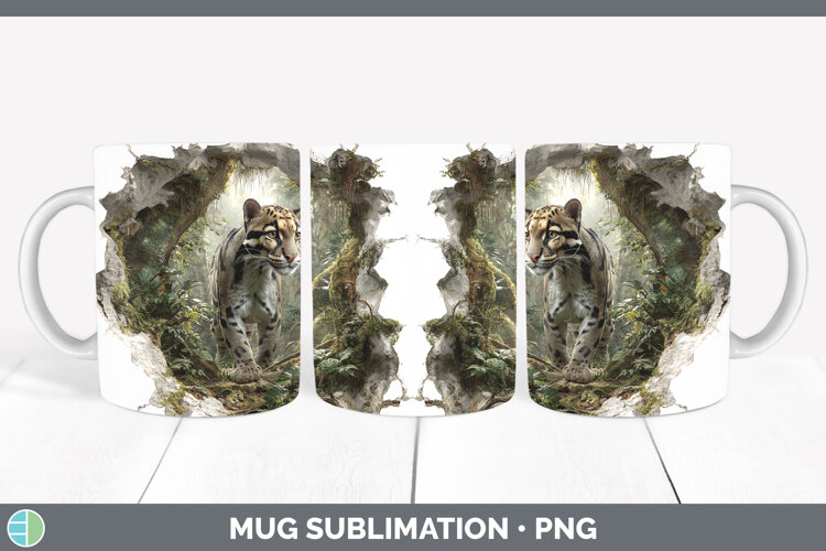 GorgeousWild Cats 3D Hole Mug Wrap design.