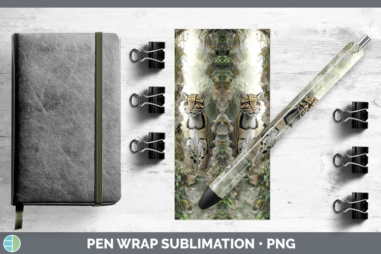 GorgeousWild Cats 3D Hole Pen Wrap design.