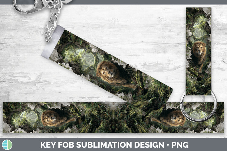 GorgeousWild Cats 3D Hole Key Fob design.