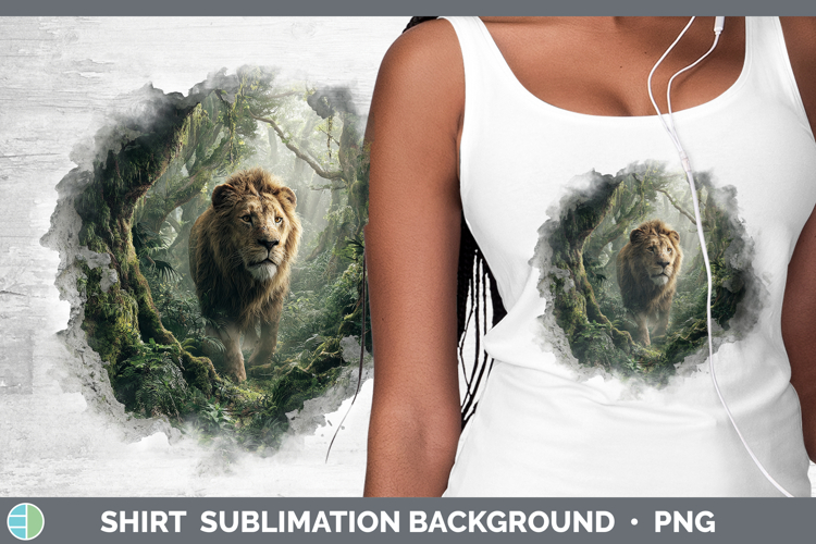 Lion Wild Cats 3D Hole Shirt Sublimation Design