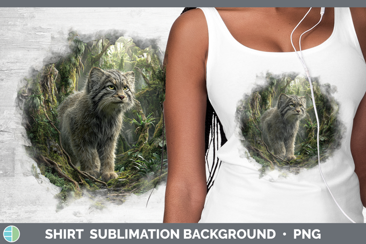 Pallas Cat Wild Cats 3D Hole Shirt Sublimation Design