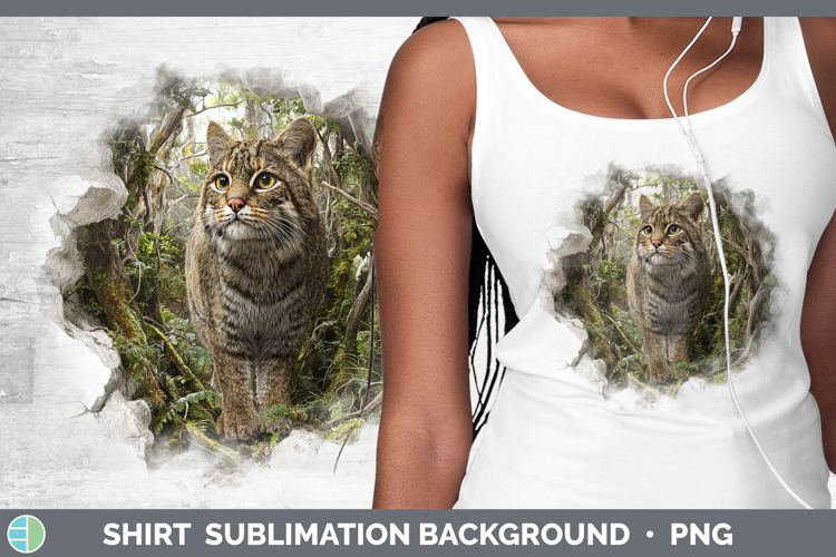 Pampas Cat Wild Cats 3D Hole Shirt Sublimation Design
