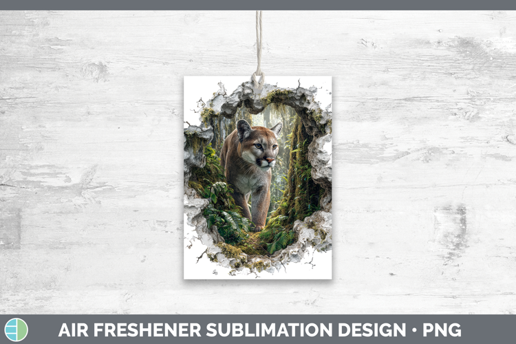 Puma Concolor Wild Cats 3D Hole Air Freshener Sublimation De