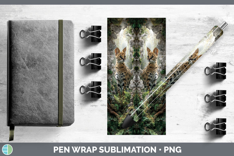 GorgeousWild Cats 3D Hole Pen Wrap design.