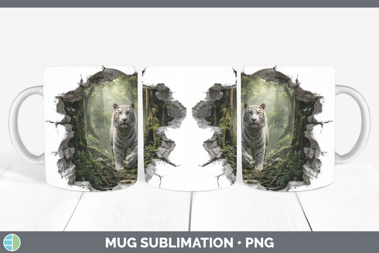 GorgeousWild Cats 3D Hole Mug Wrap design.