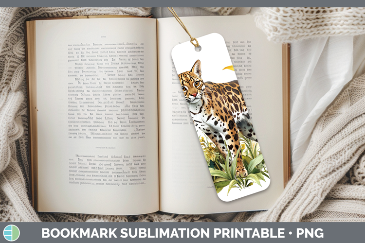Wild Cats Andean Mountain Bookmark Sublimation Printable Des