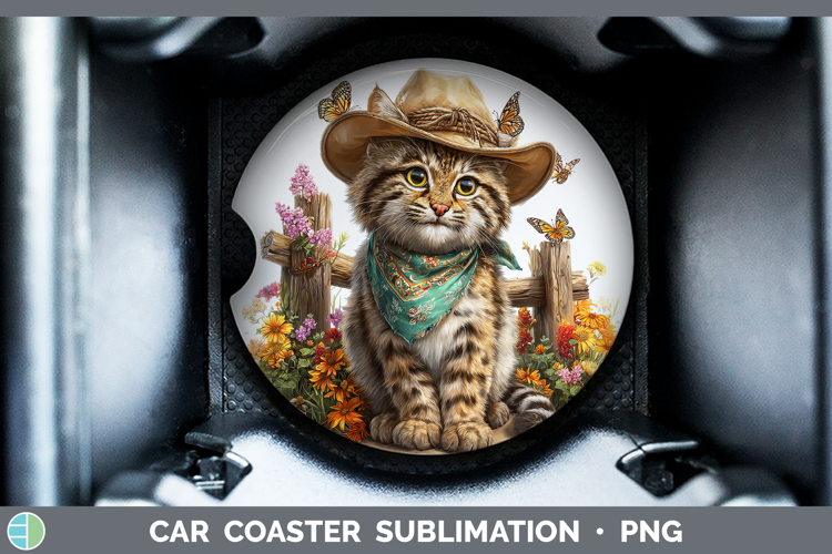 Wild Cats Bandana Summer Andean Mountain Cat Car Coaster Sub