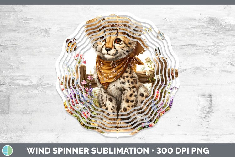 GorgeousWild Cats Bandana Summer Wind Spinner design.