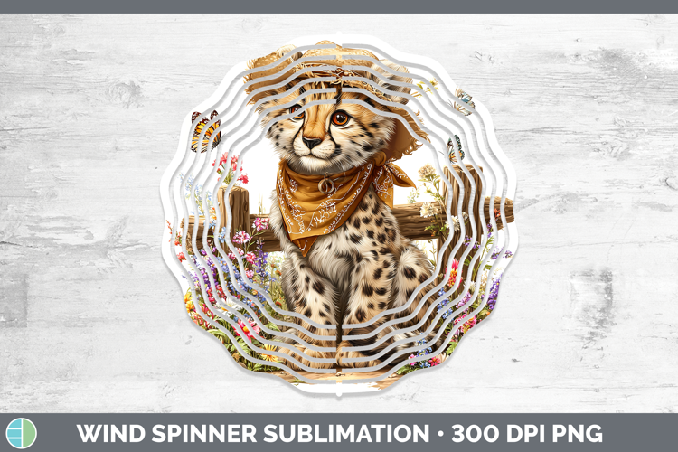 Wild Cats Bandana Summer Cheetah Wind Spinner Sublimation Sp