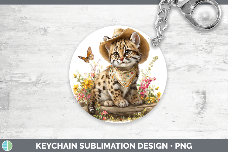 Wild Cats Bandana Summer Geoffroys Cat Keychain Sublimation